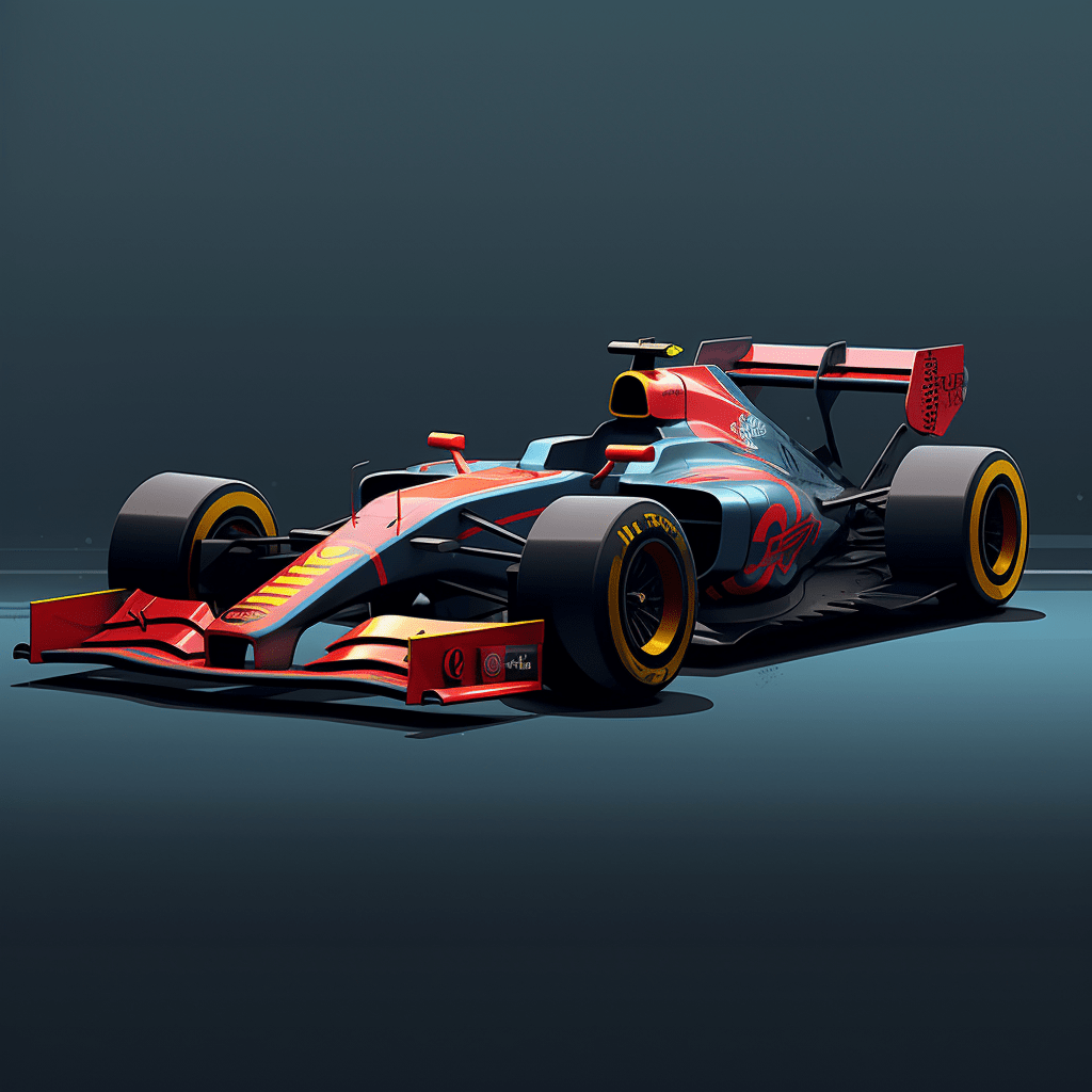 Flat design of a F1 car