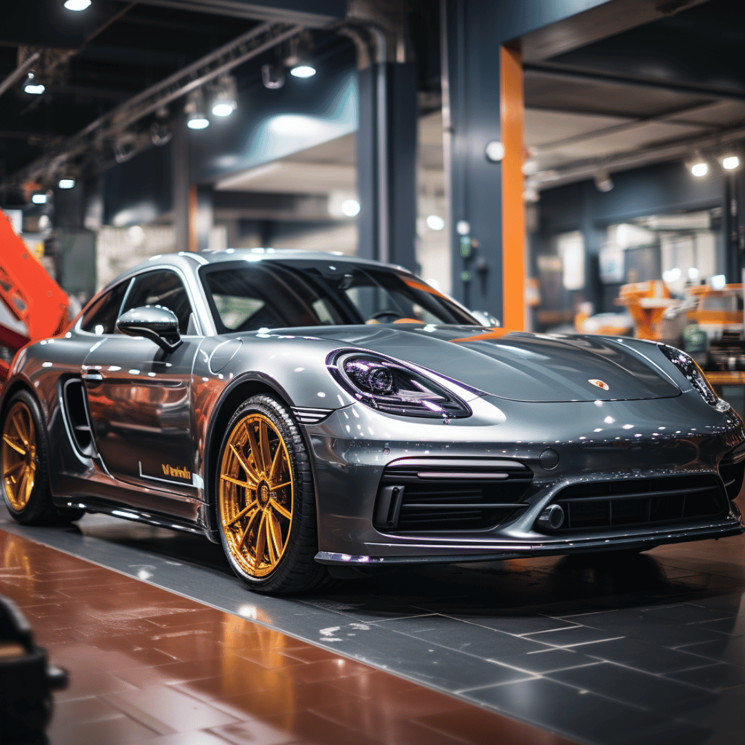 Porsche in Garage for Maintenance