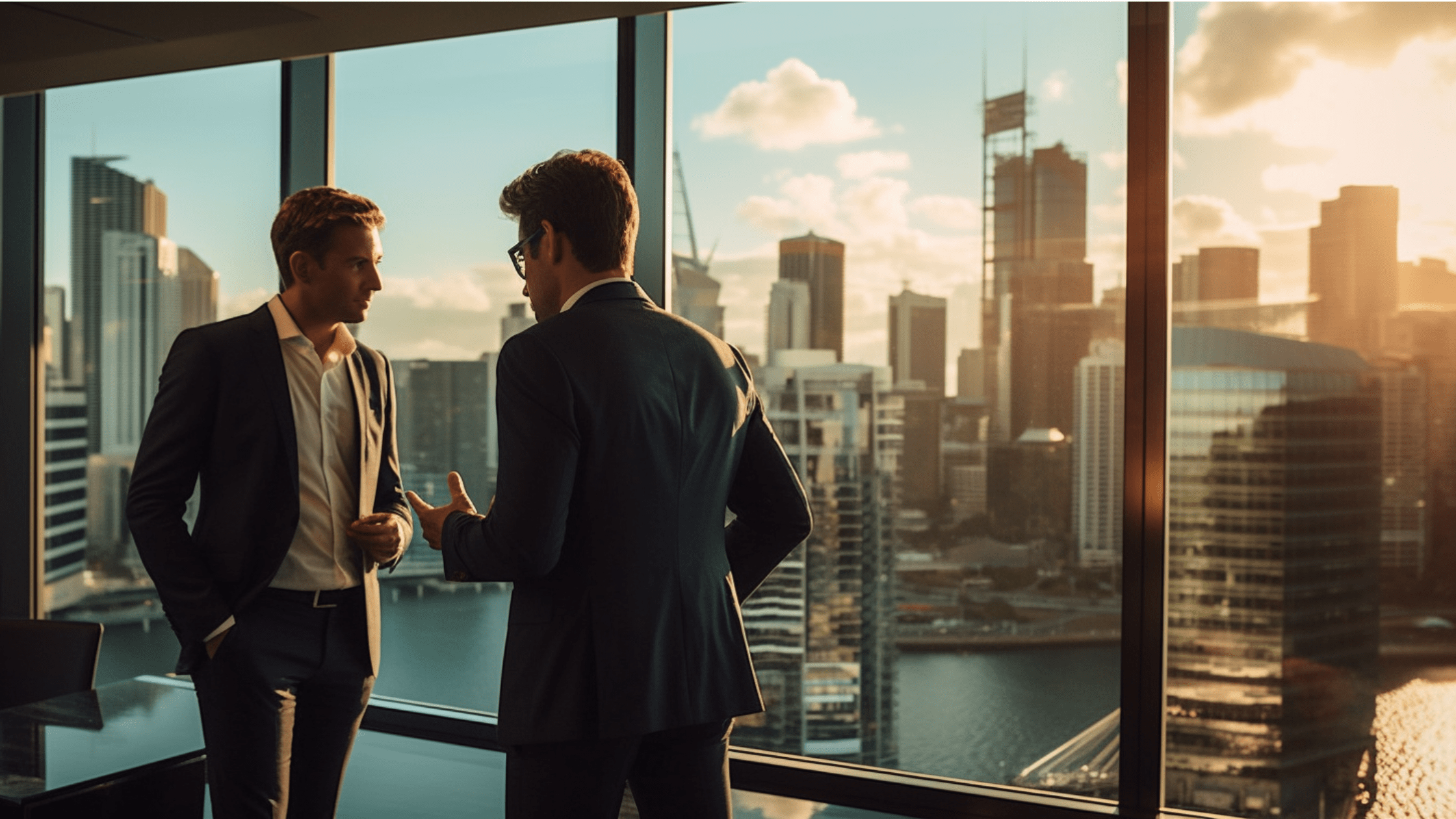 Business men going over 14 smart steps to finance a car in Sydney