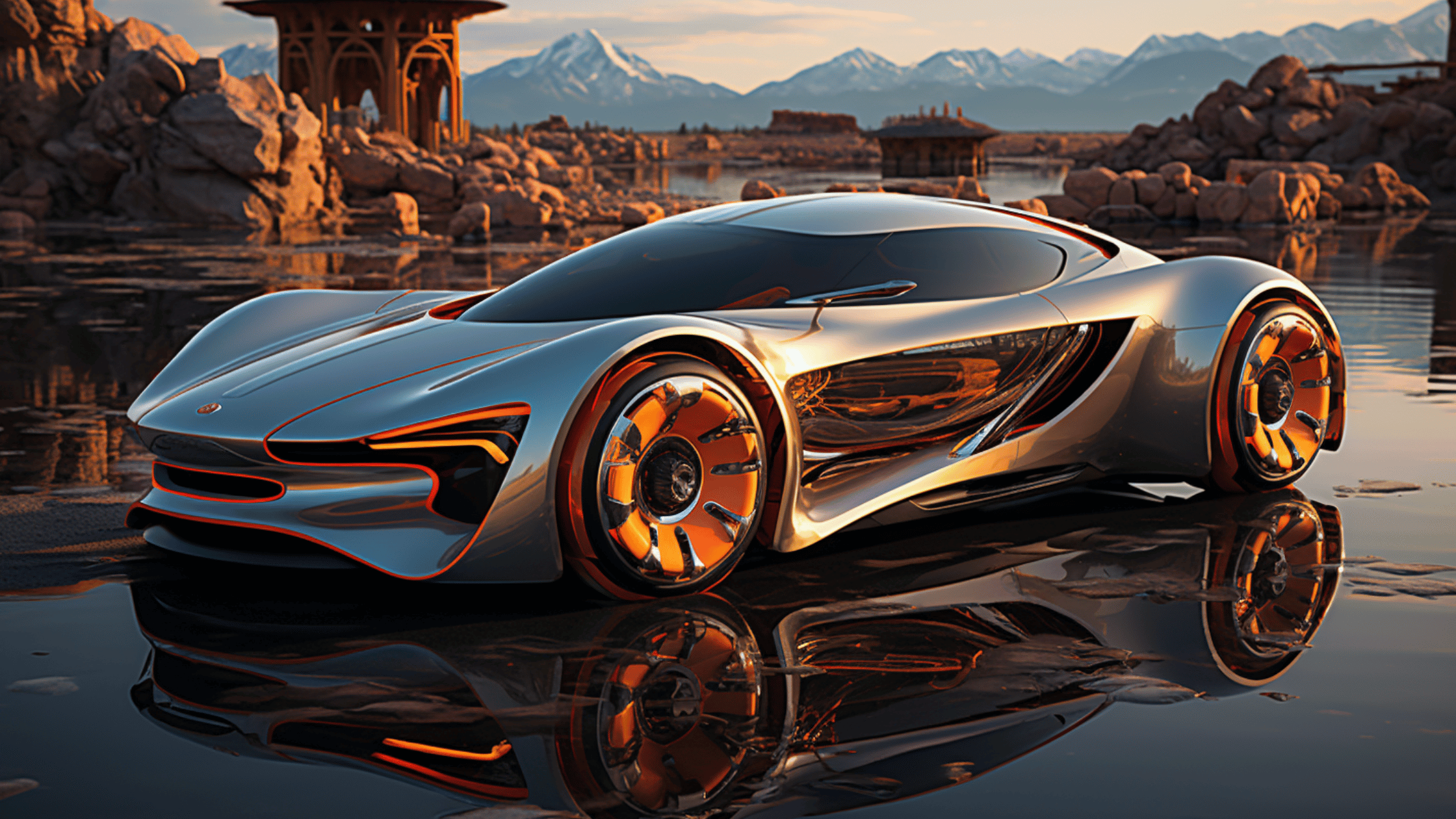 Artist Impression of a Futuristic Car - based on car innovations 